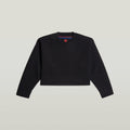 GSxWVB Oversized Short Sweat Knit R Black