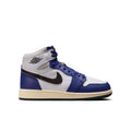 Air Jordan 1 High OG Big Kids' Shoes White/Neutral Grey-Deep Royal Blue