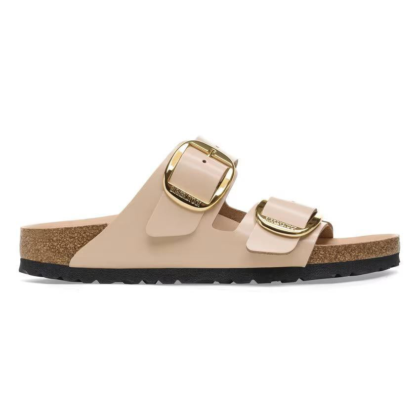 Birkenstock Arizona Arizona Big Buckle Natural Leather Patent - High Shine New Beige